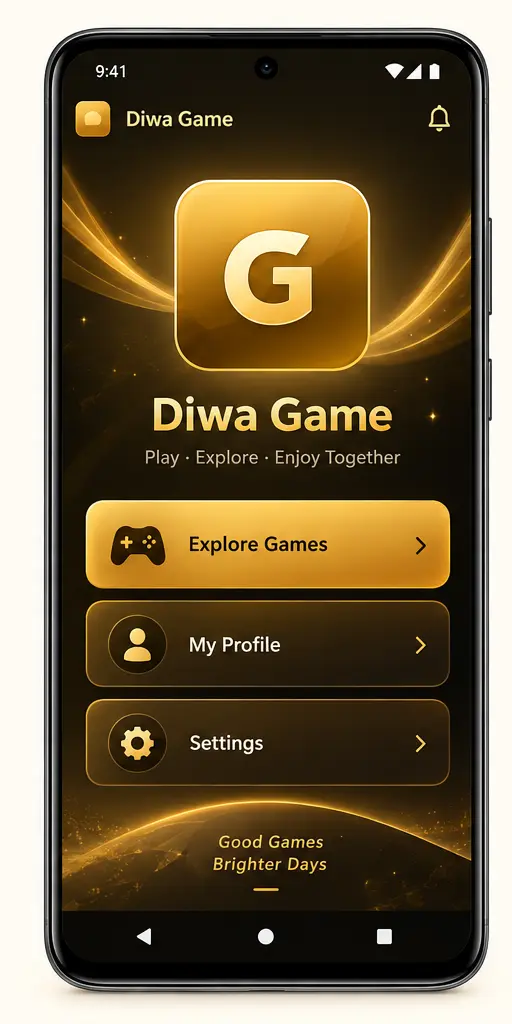 Diwa Game Home screen