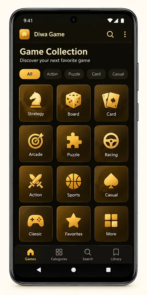 Diwa Game Game navigation screen