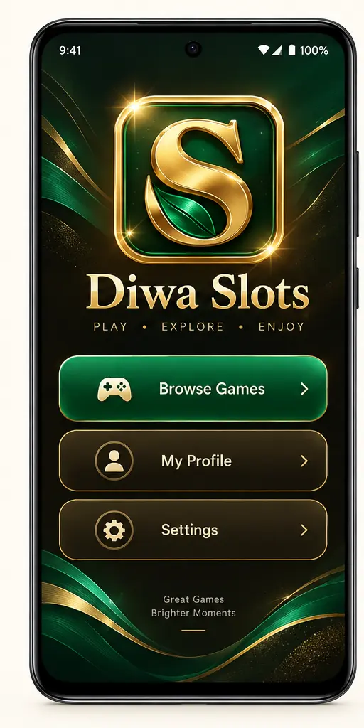 Diwa Slots Home screen