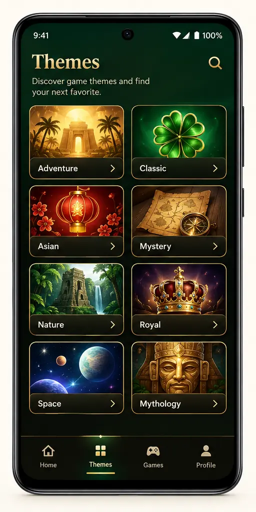 Diwa Slots Game navigation screen